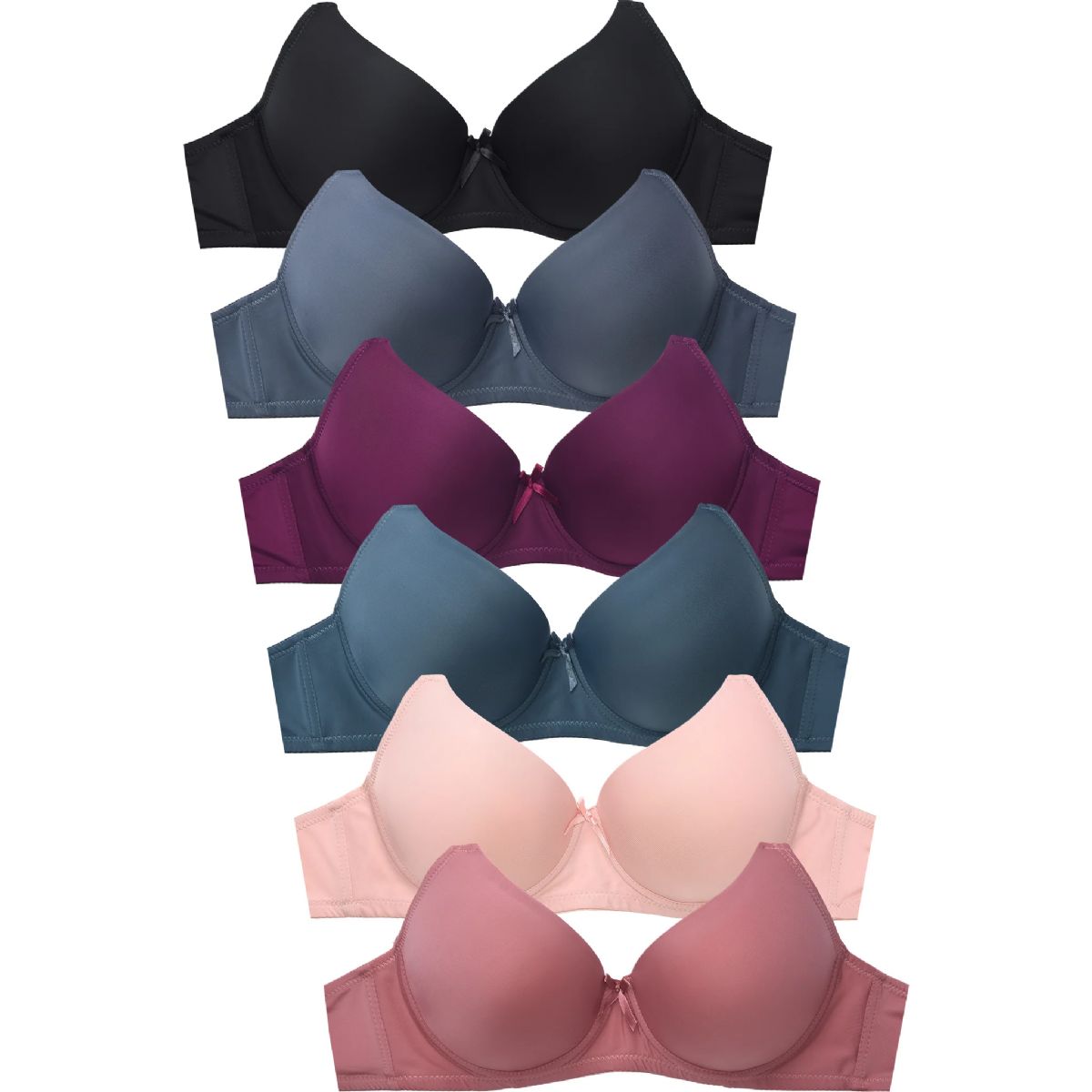 144 Pieces of Sofra Ladies Full Cup Plain Dd Cup Bra