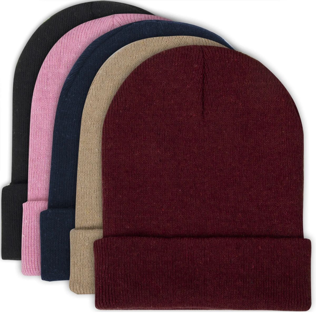50 Pieces of Adult Winter Knit Beanie Hat