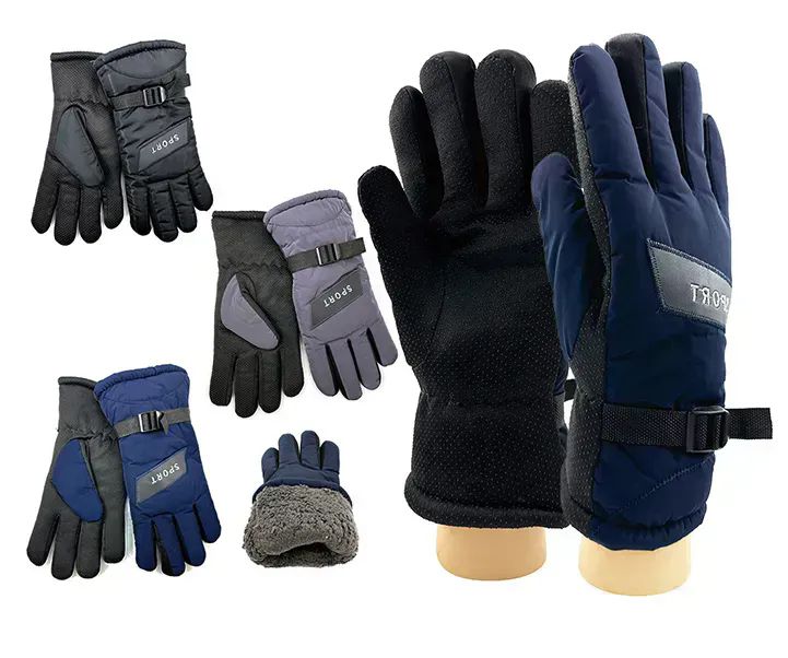 24 Pairs of Unisex Heavy Duty Winter Gloves With Strap