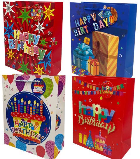 144 Pieces of Happy Birthday Large PoP-Up Gift Bag