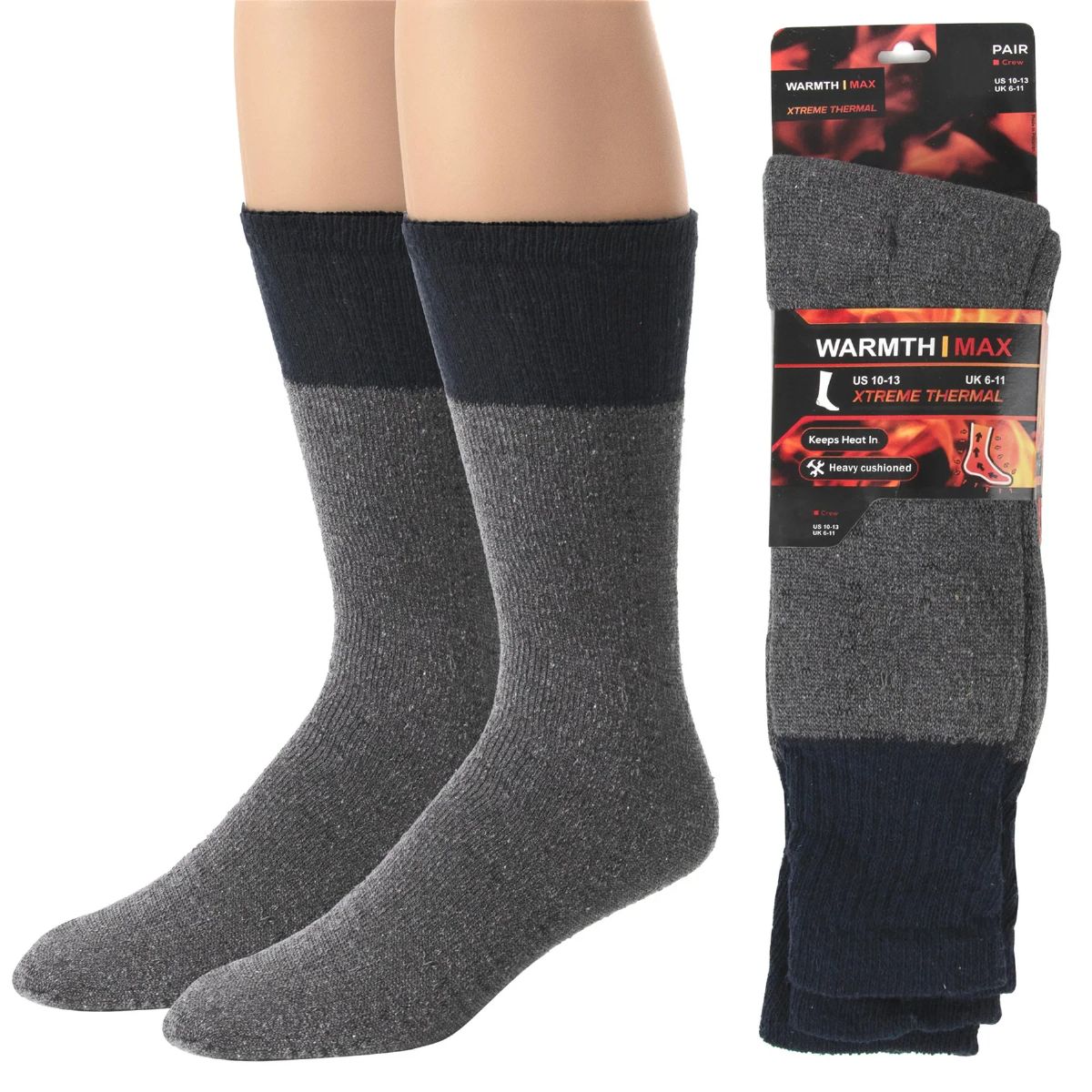 100 Pieces of Wholesale Men's Winter Crew Thermal Socks