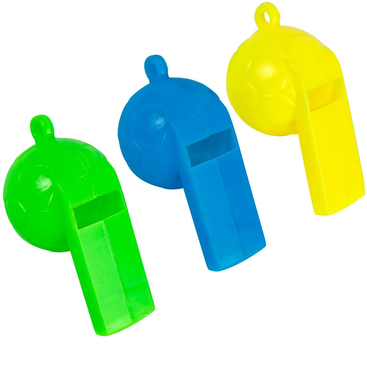 50 Pieces of Plastic Toy Soccer Ball Whistles