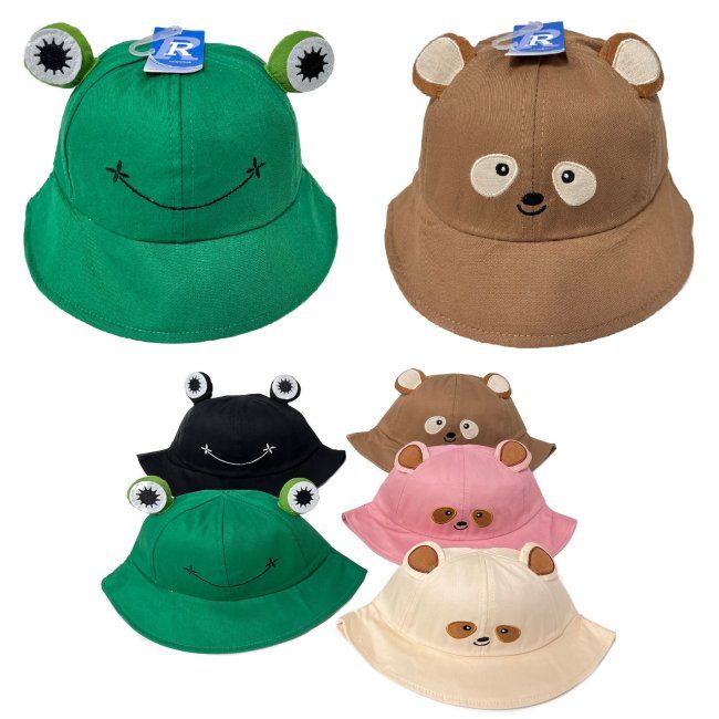 24 Pieces of Bucket Hat With Ears & Eyes