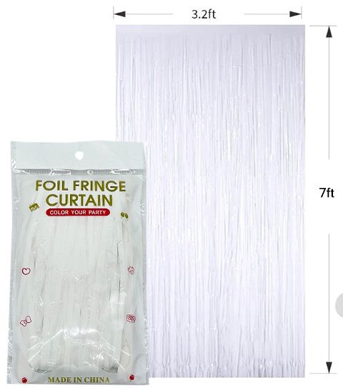 96 Pieces of Plain Foil Fringe Curtain