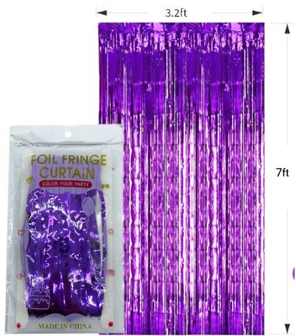 96 Pieces of Plain Foil Fringe Curtain