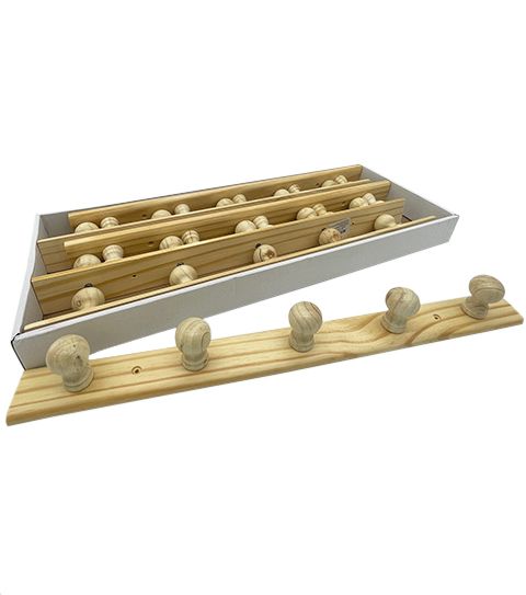 72 Pieces of 5 Peg Wood Rack