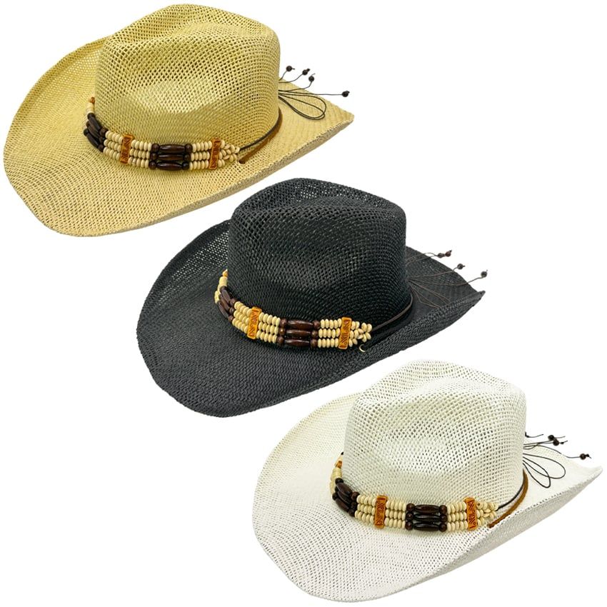 12 pieces of Western Cowboy Hat Set with Beaded Band