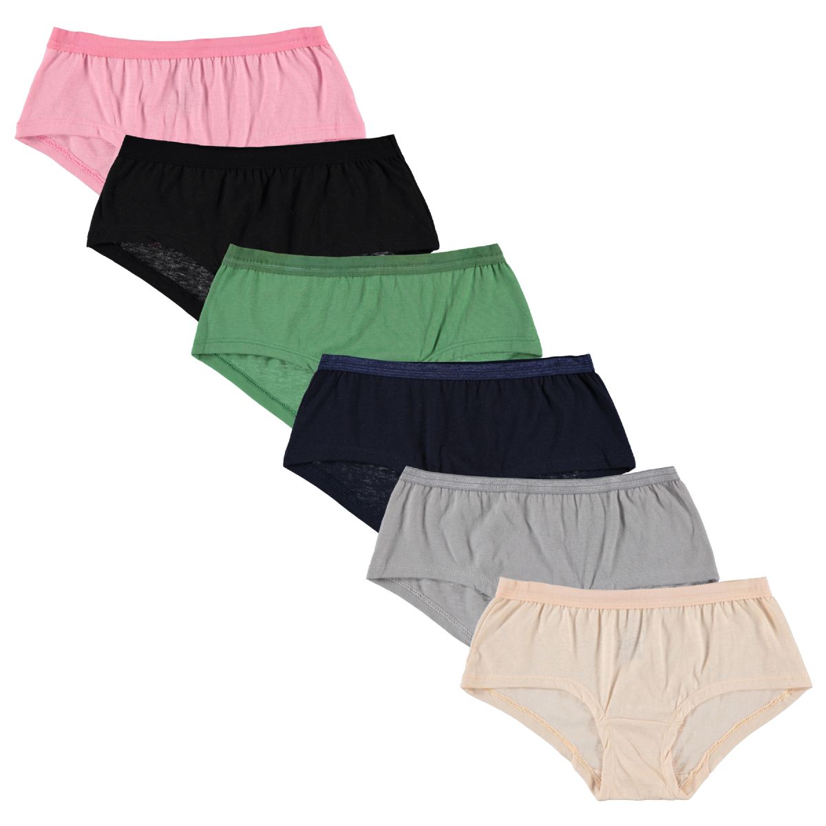 24 Wholesale Yacht & Smith Womens Cotton Lycra Underwear, Panty Briefs, 95% Cotton Soft Assorted Colors, Size Medium