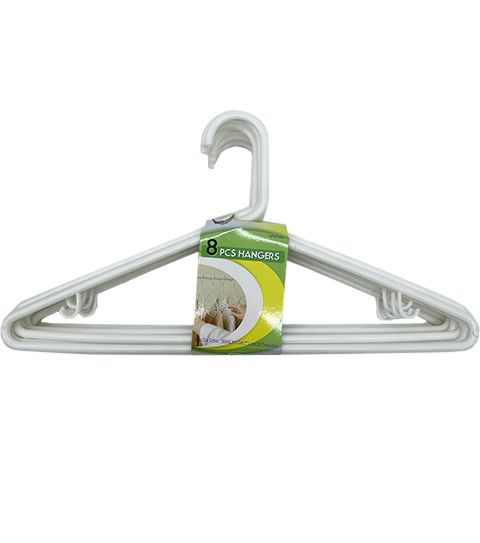 36 pieces 6 Pack Ivory Plastic Clothes Hangers - Hangers - at 