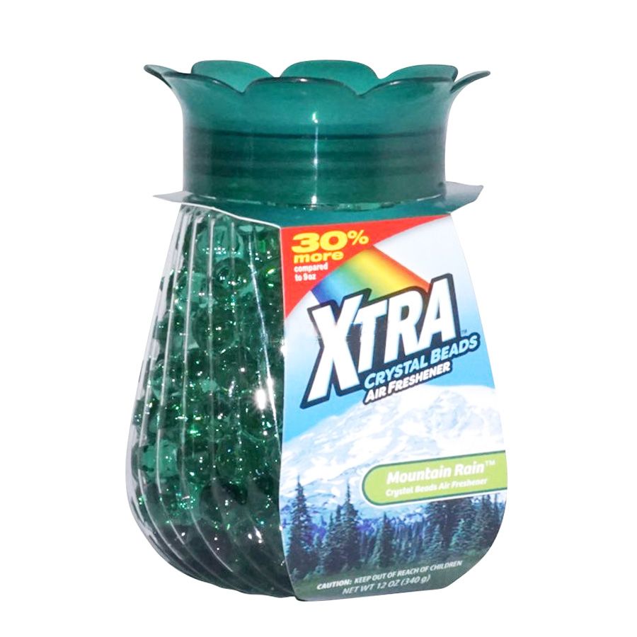 12 pieces Xtra Crystl Beads 12 Oz Mountain Rain Air Fresheners at
