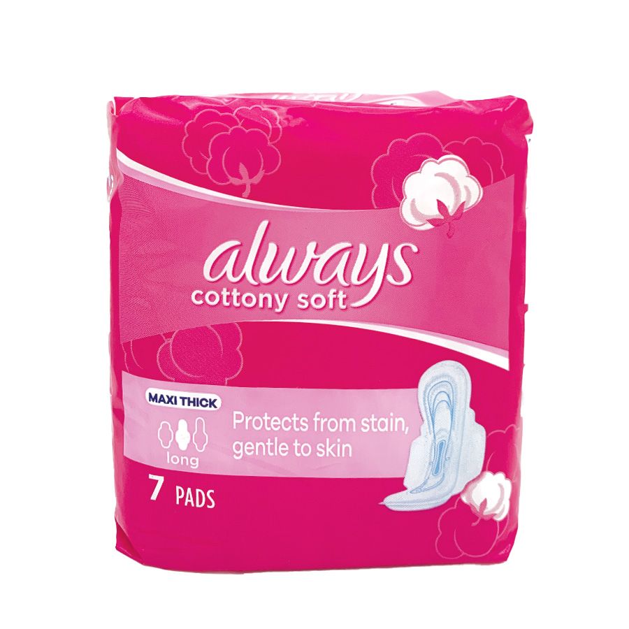 16 pieces of Always Maxi Pads 7 Ct Cotton Soft Thick
