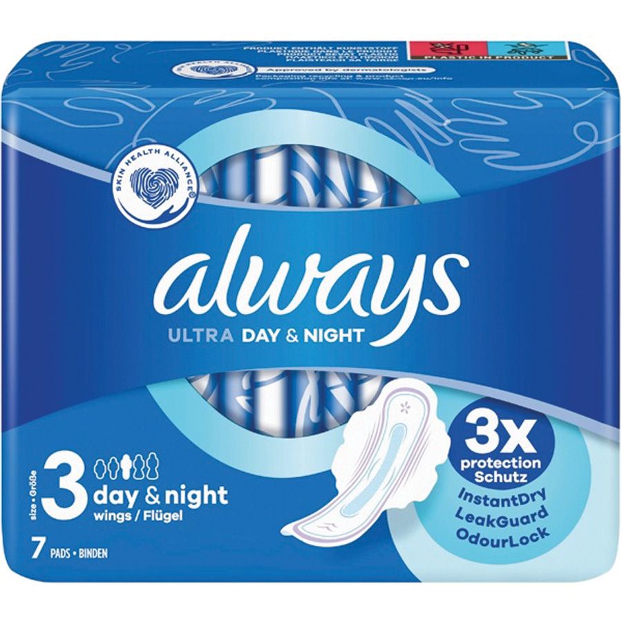 16 pieces of Always Maxi Pads 7 Ct Extra Long Night