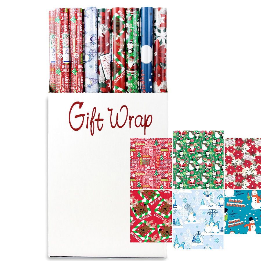 66 pieces of Christmas Gift Wrap 30 Sqft 30 X 12 In Assorted Style #1