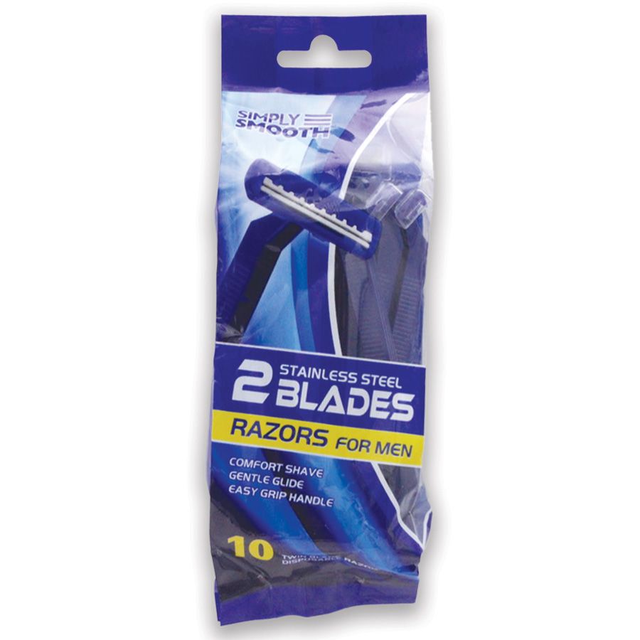 24 pieces of Simply Smooth Razors For Men 10 Pk Twin Blade