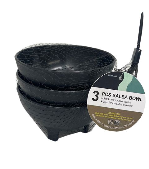 24 Pieces of Black Salsa Bowls