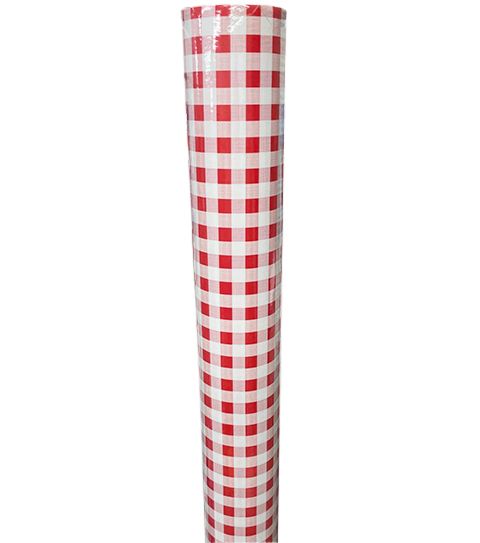 6 Pieces of Red And White Checker 25 Yds Table Cloth