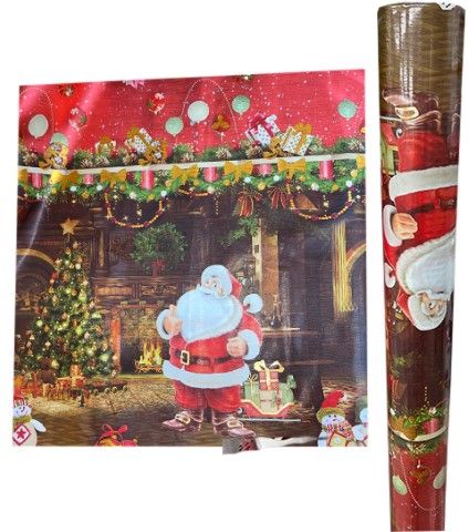 6 Pieces of Santa W Red Golden Fabric 20yd