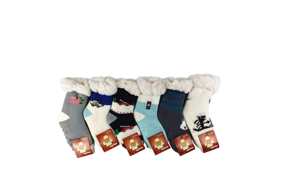 12 Pieces Winter Children Socks - Junior Kids Winter Wear
