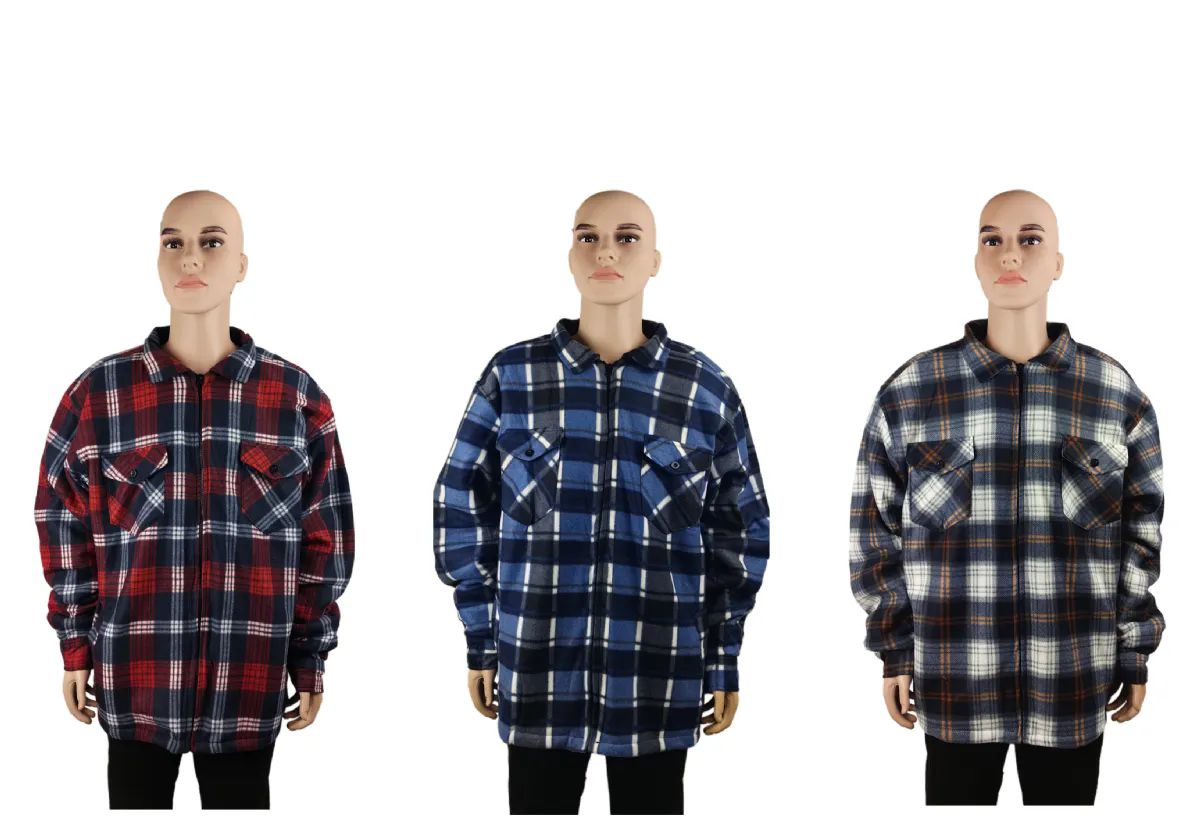 24 Pieces of Women Winter Plaid Jacket