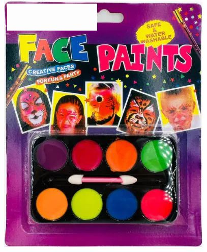 12 Pieces of Halloween Face Paint Kit Set