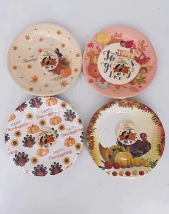 48 Pieces of Thanksgiving Paper Plates