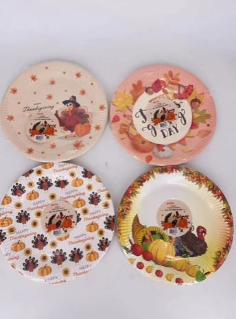 48 Pieces of Thanksgiving Paper Plates