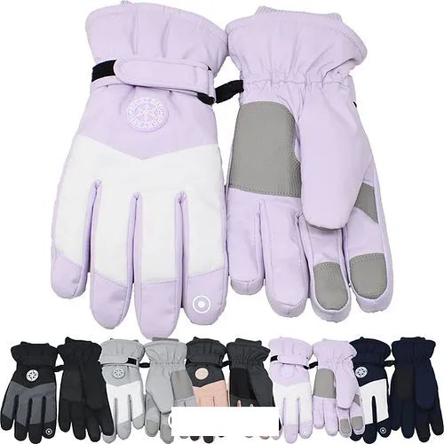 12 Pieces of Women's Winter Gloves Heavy Duty Adjustable Strap