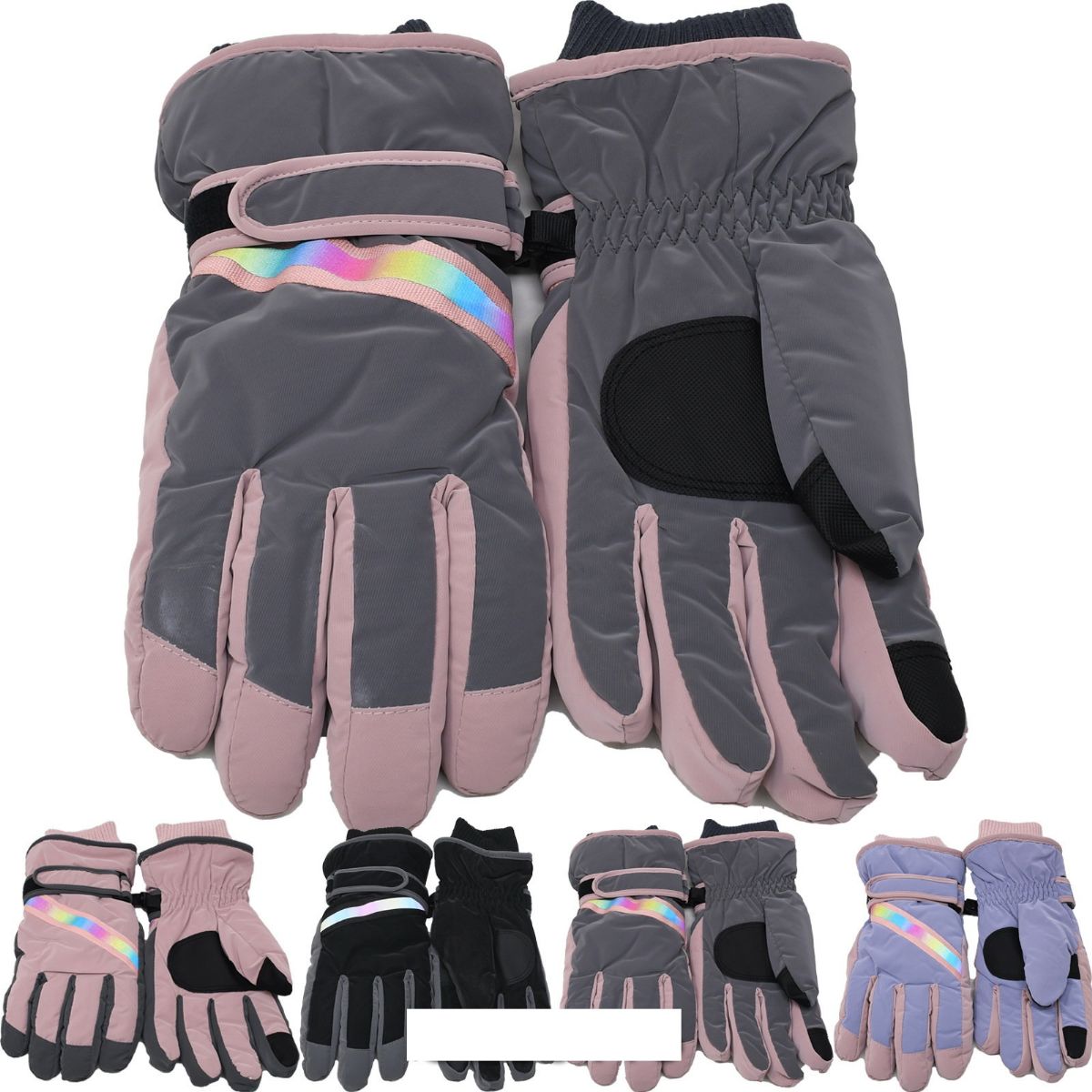 12 Pieces Women's Winter Gloves Heavy Duty Adjustable Strap - Fuzzy ...