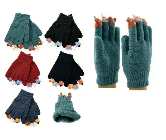 24 Pieces of Kids Character Winter Gloves