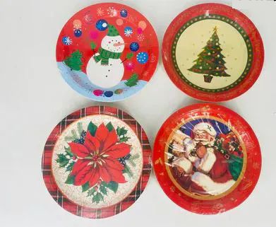 Vintage Christmas Paper Plates