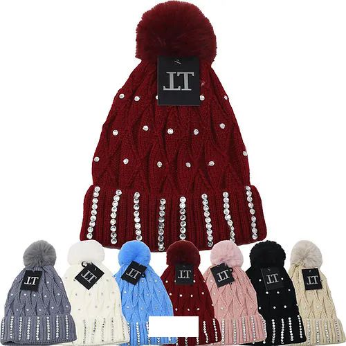12 Pieces Women's Winter Fur Lining - Winter Beanie Hats