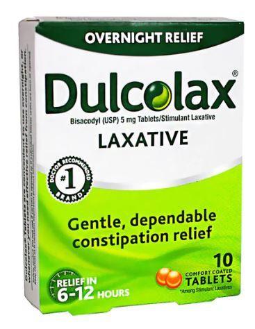 10 Pieces of Dulcolax Stimulant Laxative Tablets - Box Of 10