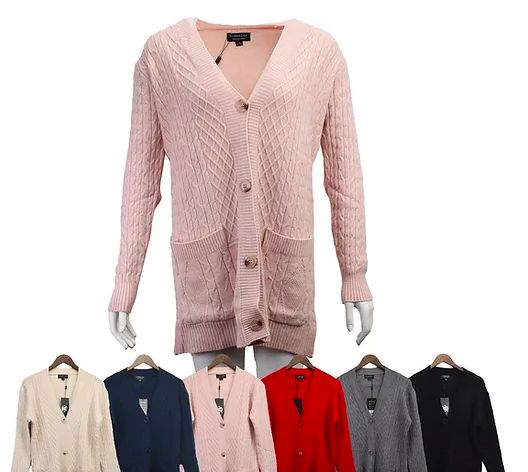 12 Pieces of Knitted Button Down Long Cardigan