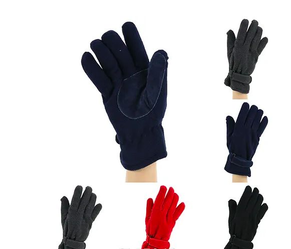 12 Pieces of Women's Fleece Heavy Gloves Assorted Colors One Size