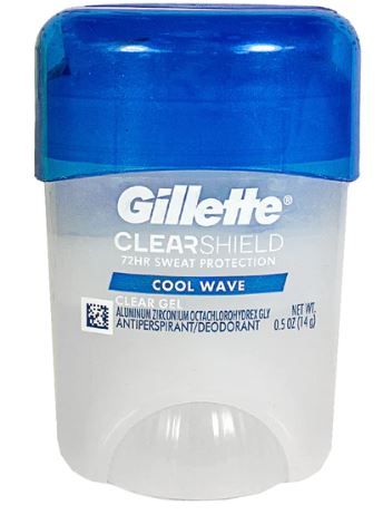6 Pieces of Gillette Cool Wave Clear Gel Antiperspirant And Deodorant For Men - 0.5 Oz.