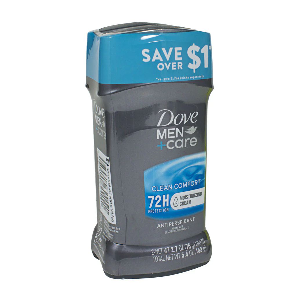 6 Pieces of Dove Men + Care Clean Comfort Deodorant 2.7 oz- Twin Pack