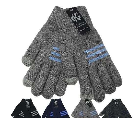 12 Pieces of Men's Winter Fleece Gloves Touch Screen
