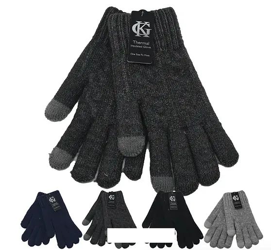 12 Pieces of Men's Winter Fleece Gloves Touch Gloves