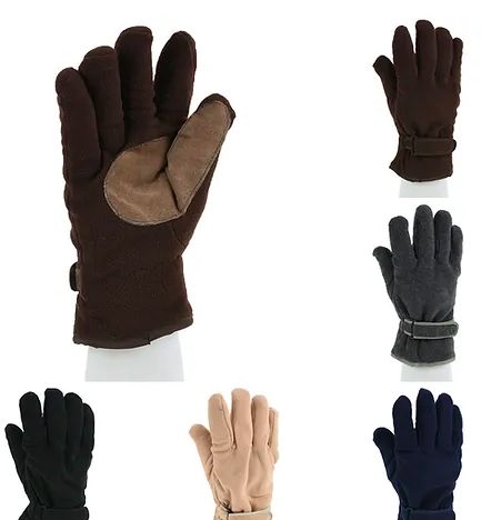 12 Pieces of Men's Winter Fleece Gloves Heavy