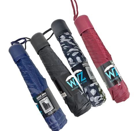 24 Pieces of Weather Zone Umbrella Super Mini Assorted Colors And Prints