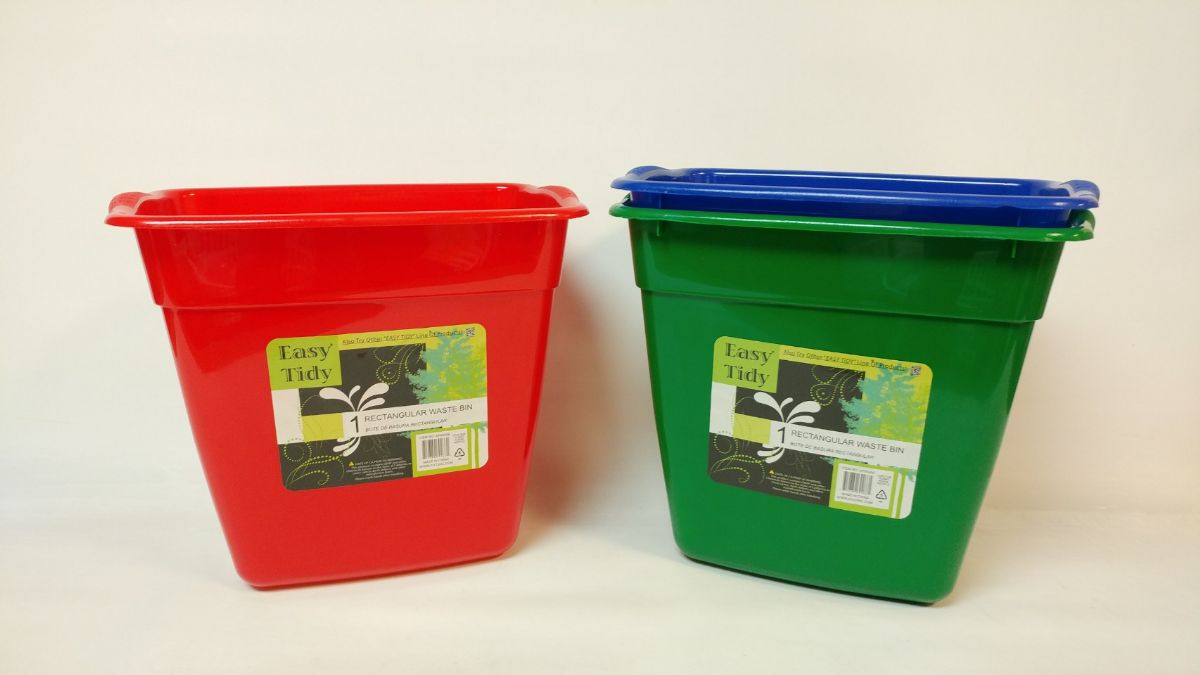 24 Pieces Plastic Rectangular Trash Can - Waste Basket