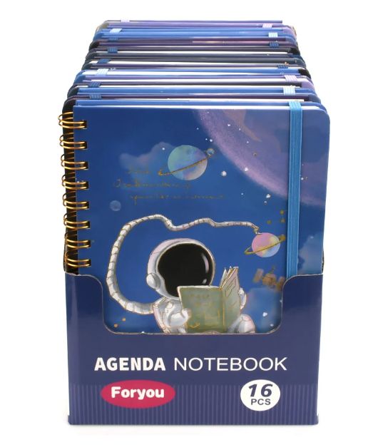 16 Pieces of Space Printed Agenda Notebook