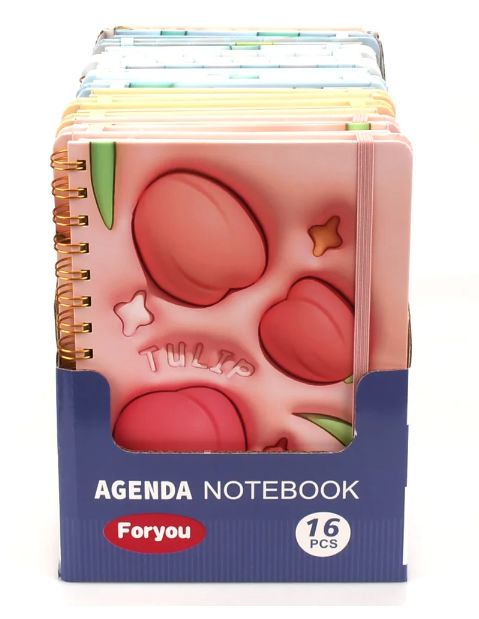 16 Pieces of Fruit Printed Agenda Notebook