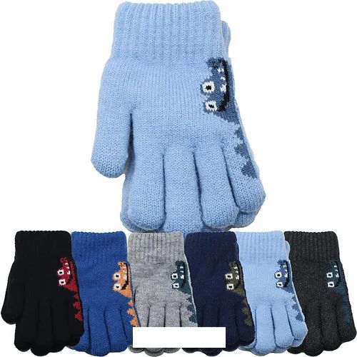 24 Pieces of Kid's Winter Fleece Gloves Fur Lined