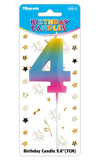 24 Wholesale #4 Glow In The Dark Birthday Candle