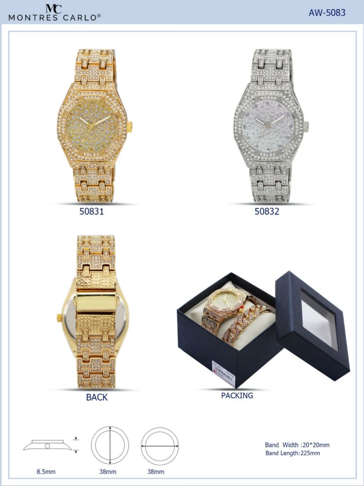 12 pieces of Ladies Watch - 50832 assorted colors