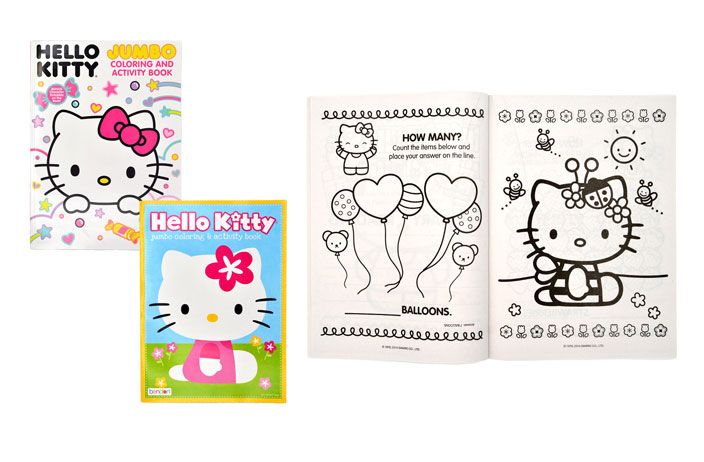 18 Wholesale Hello Kitty Activity Coloring Book (80 Pg)