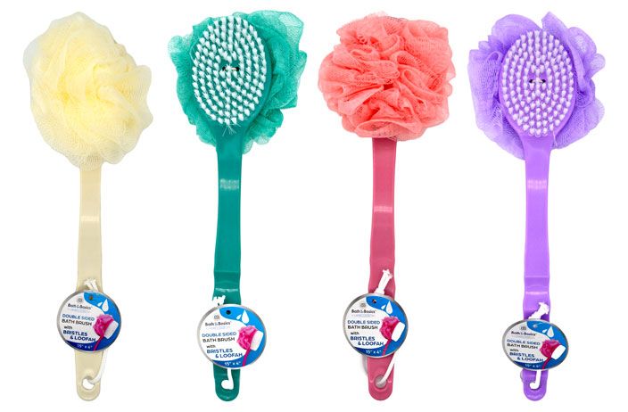 12 Pieces of Bath Brush With Loofah