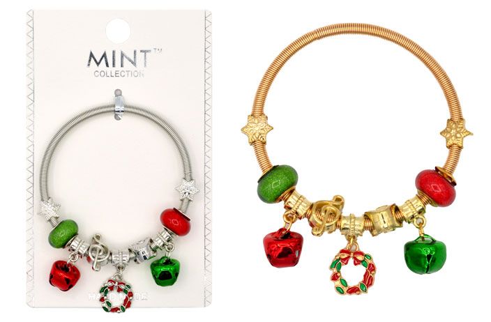 12 Pieces of Charm Bracelet (christmas Wreath)