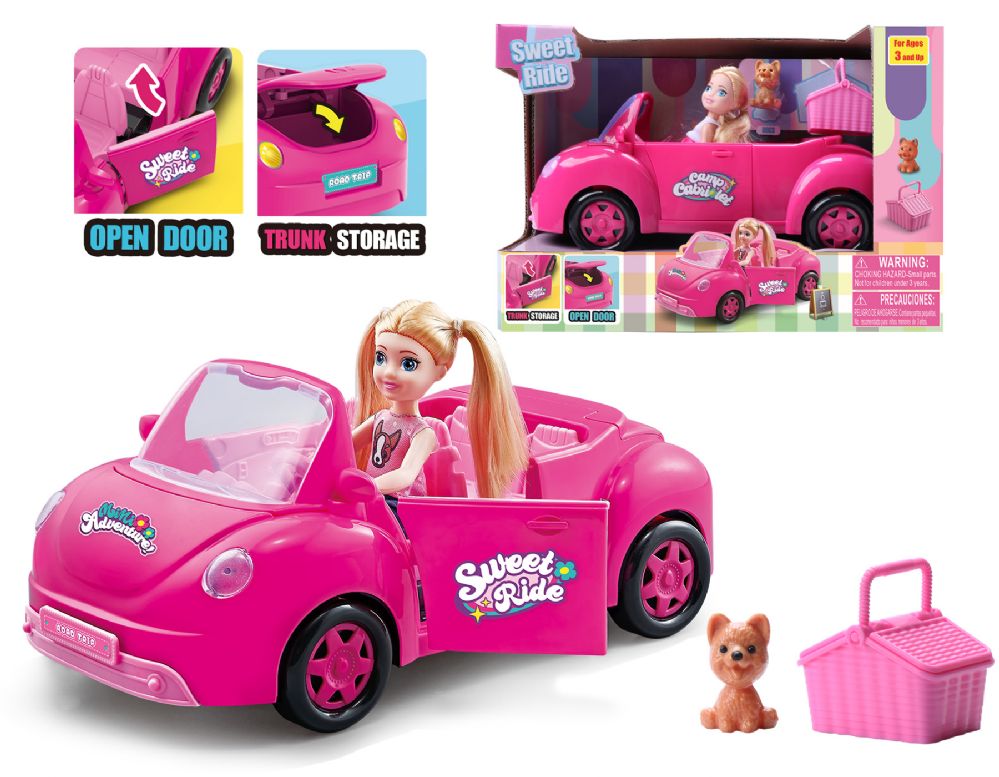18 pieces of 10" Doll With Vehicle & Accessories Play Set (2 Asstd. Colors) Large Size